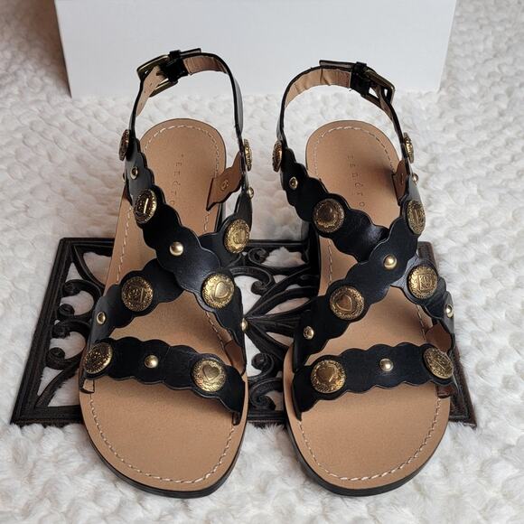NIB Sandro Susie Gladiator Sandals in Black, Sz 38 / US 7 - Picture 3 of 12